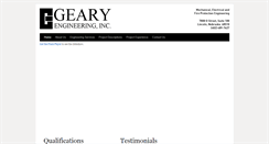 Desktop Screenshot of gearyengineering.net